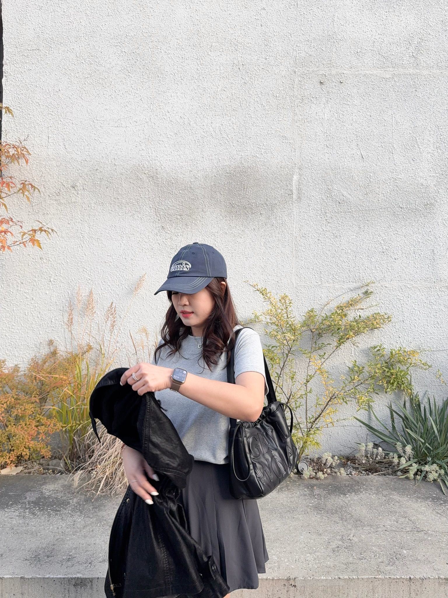 圓領基礎短袖上衣(灰色)