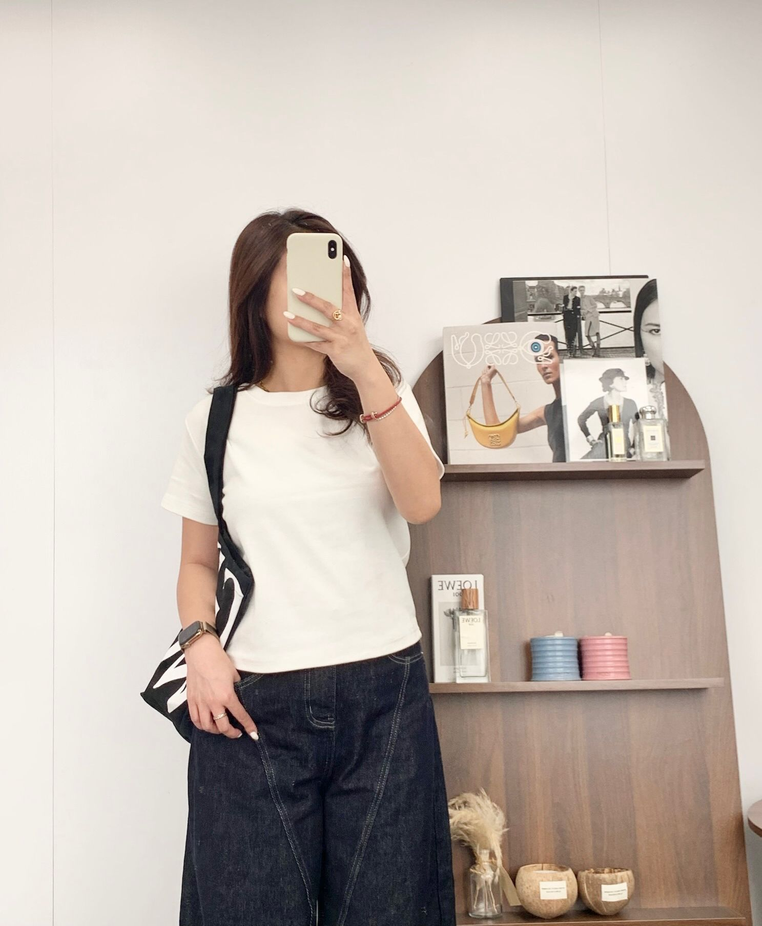 圓領基礎短袖上衣(白色)