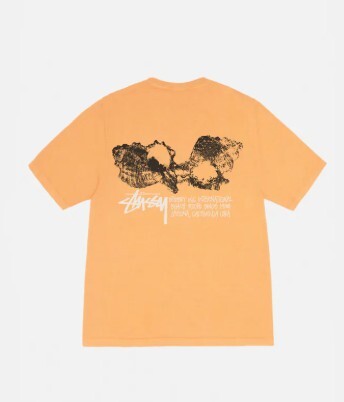 2024SS STUSSY SHELLS TEE PIGMENT DYED 左胸 LOGO 貝殼 短T