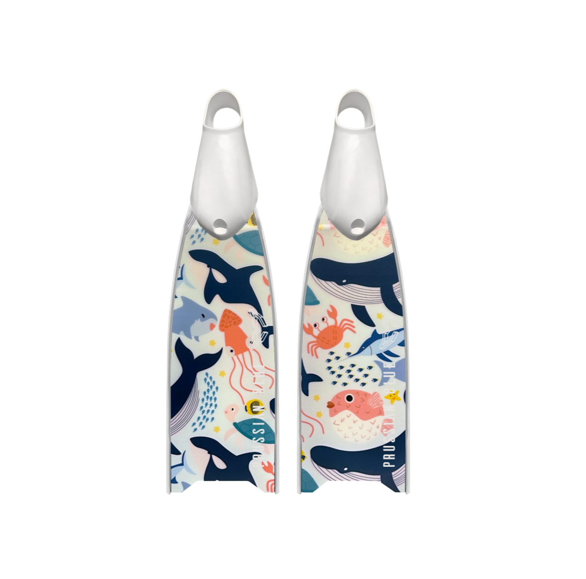 ▲普魯士藍 玻纖彩繪板 海洋嘉年華 玻纖60短蛙鞋