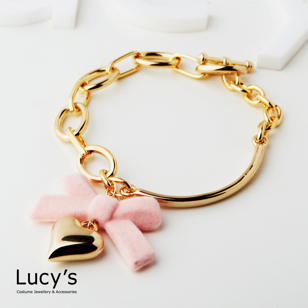 緞帶心願 T扣手鍊 (二色) (128337/128338)