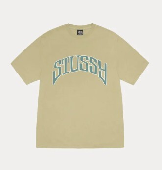 2025SS STUSSY ARCHED PIGMENT DYED TEE 水洗 大學 字體 短T