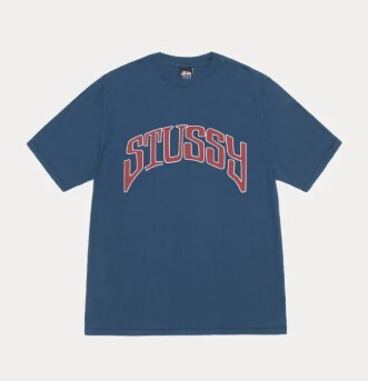 2025SS STUSSY ARCHED PIGMENT DYED TEE 水洗 大學 字體 短T