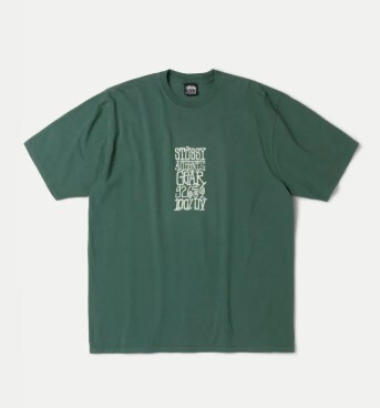 2025AW STUSSY AUTHENTIC GEAR TEE PIGMENT DYED 正面 字體 水洗 短T
