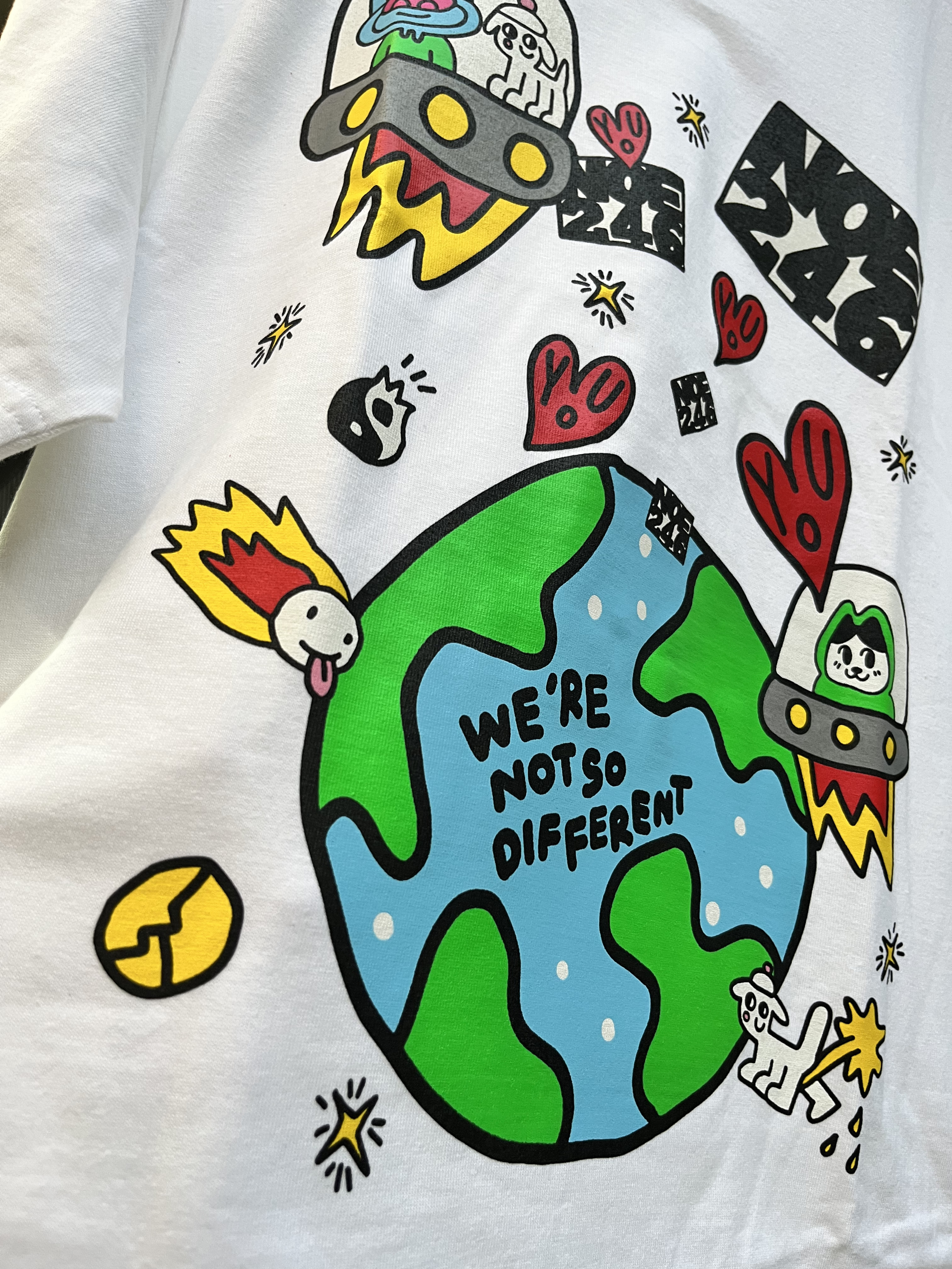 NOE246 -Same shit different space Tee-WHITE