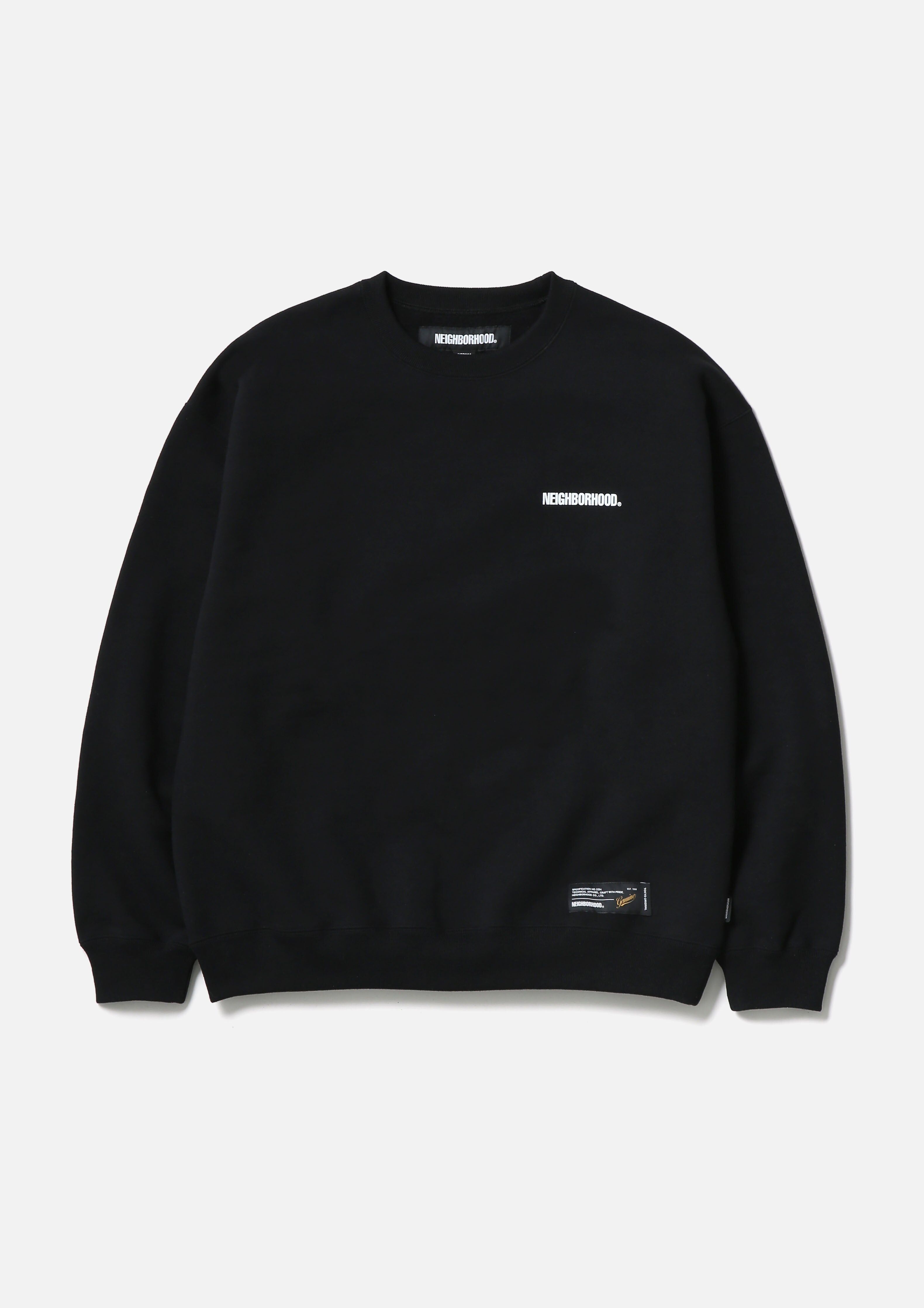 2025AW NEIGHBORHOOD NBHD PLAIN SWEAT CREWNECK LS 基本款 左胸 LOGO 長袖 大學T 現貨 252UWNH-CSM04