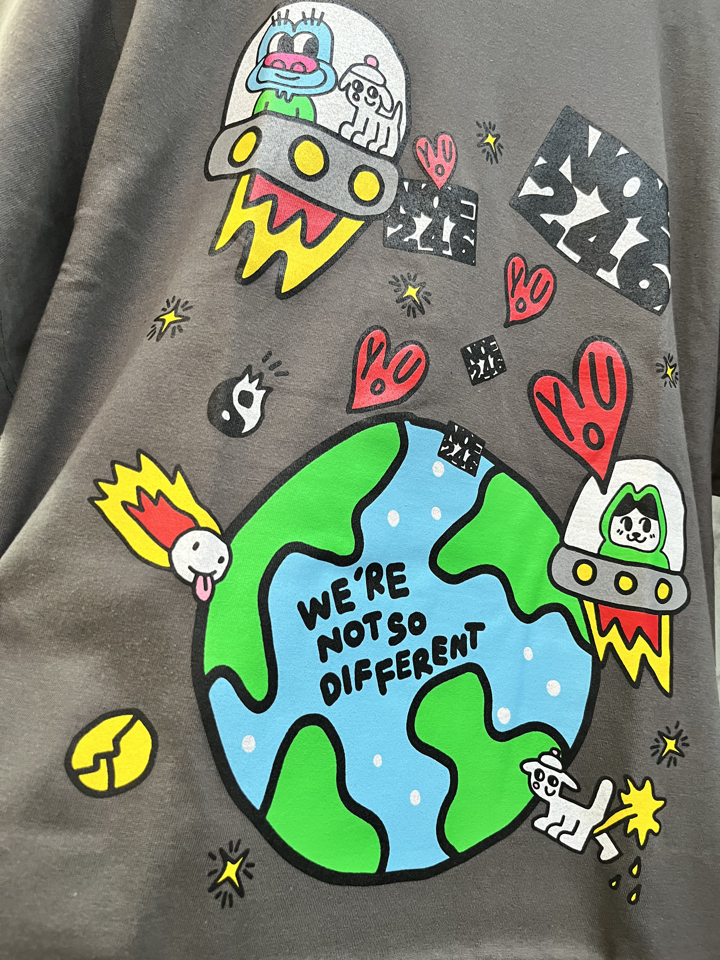 NOE246 -Same shit different space Tee-GRAY