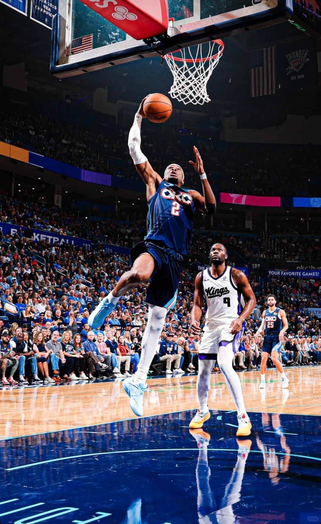 NIKE NBA MNK DF SWGMN JSY CE 25 Shai Gilgeous-Alexander SGA 藍色 雷霆隊 網眼 運動 球衣【HM5990-437】NKNBA