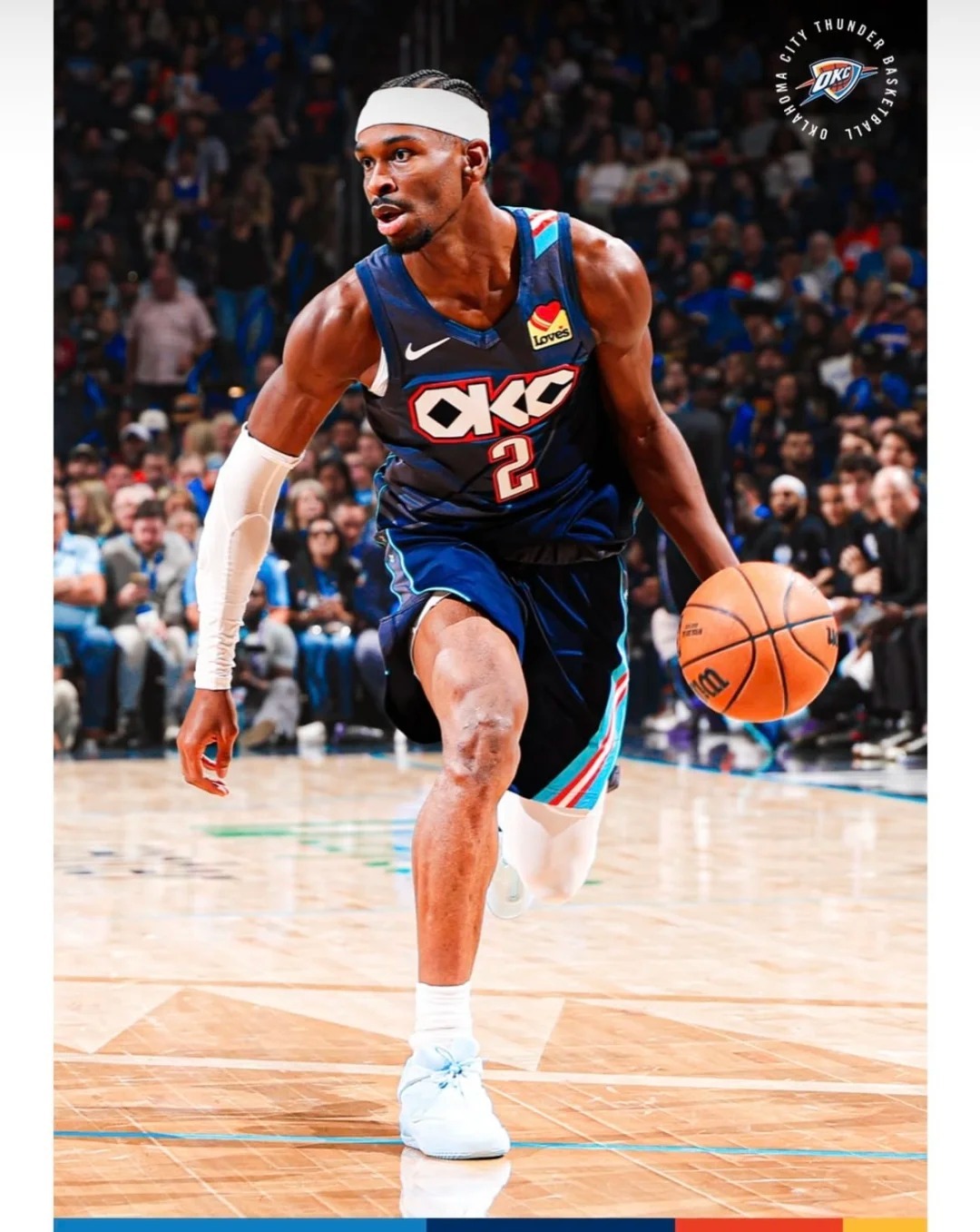 NIKE NBA MNK DF SWGMN JSY CE 25 Shai Gilgeous-Alexander SGA 藍色 雷霆隊 網眼 運動 球衣【HM5990-437】NKNBA