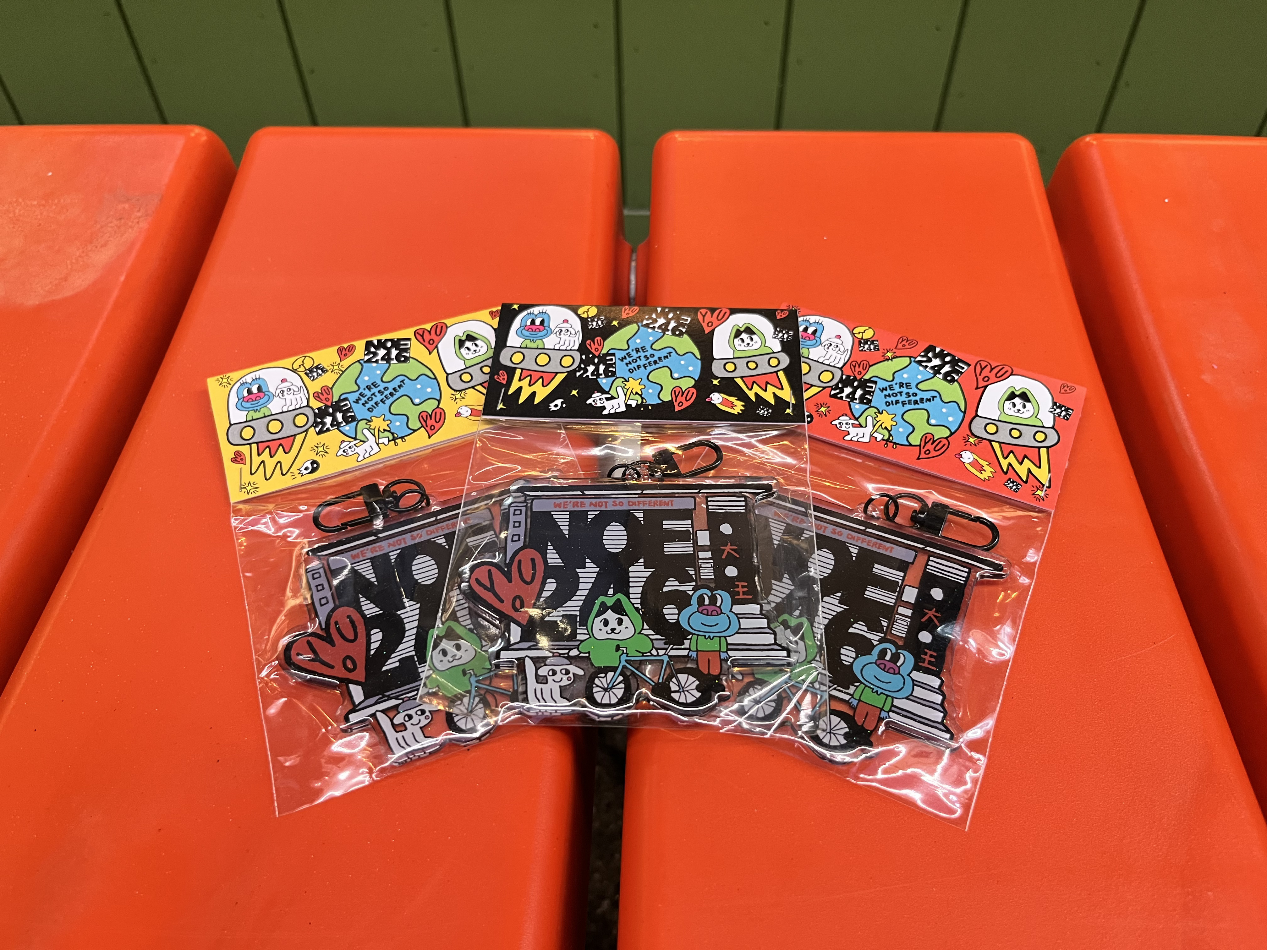 NOE246-we are not so different keyring