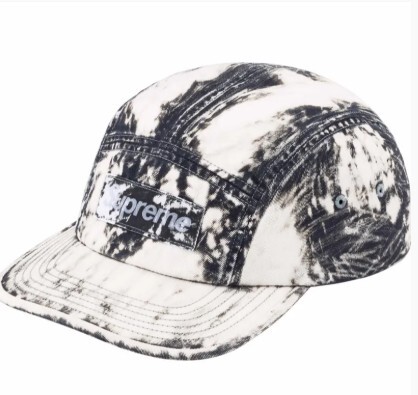 2024SS SUPREME BLEACHED CHINO CAMP CAP 渲染 潑漆 五分割 老帽