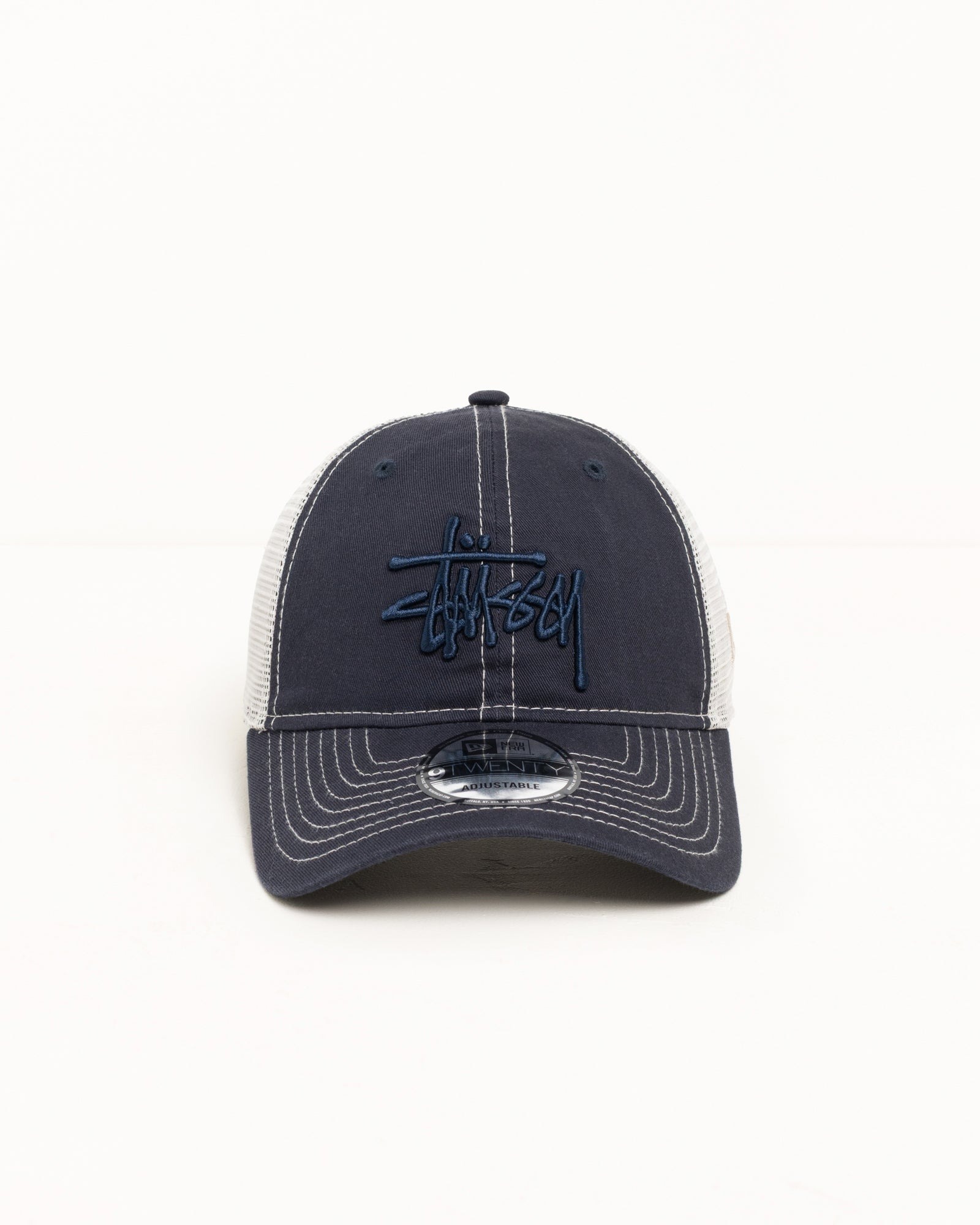 STUSSY NEW ERA 9TWENTY TONAL BASIC TRUCKER CAP Deep Navy