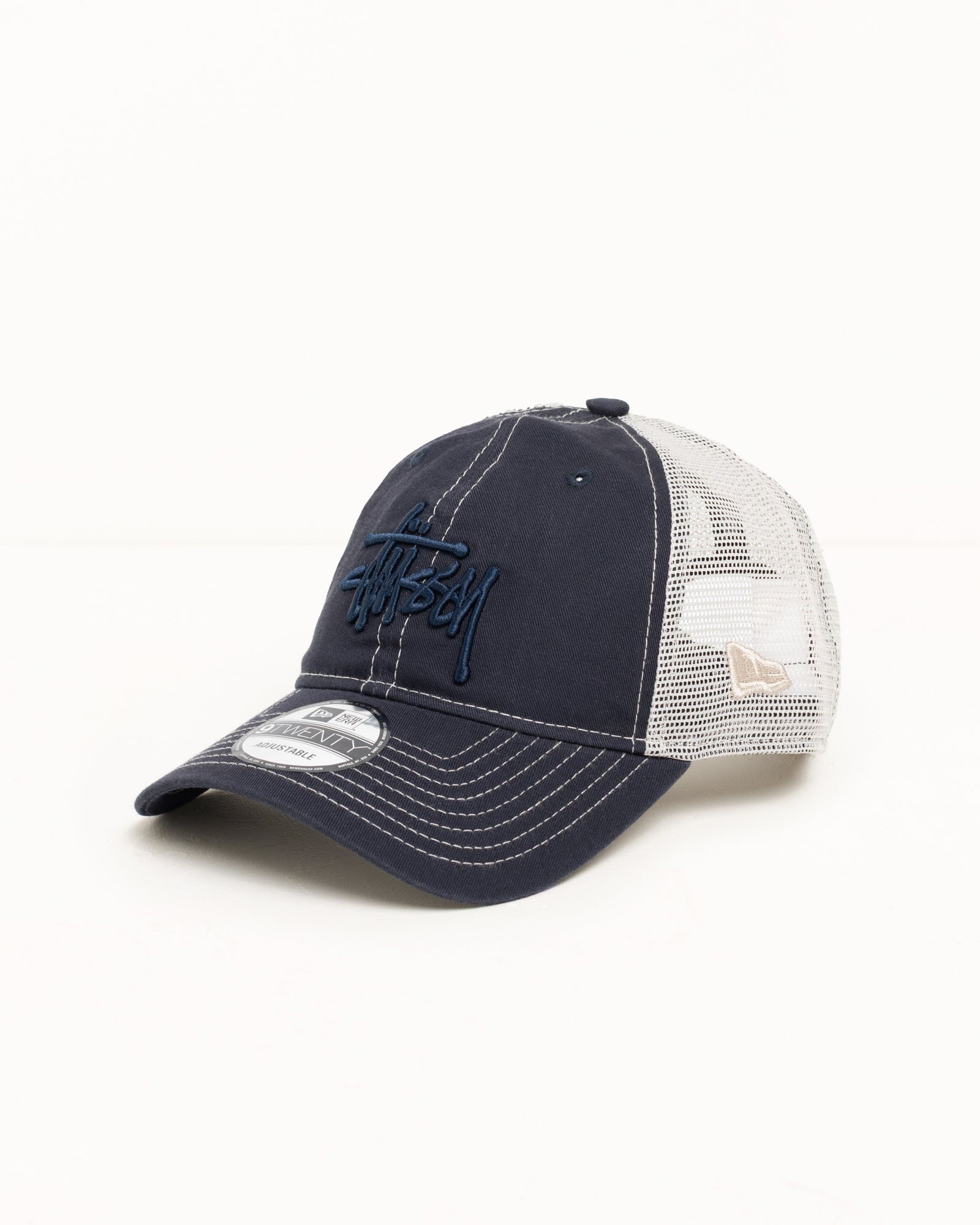 STUSSY NEW ERA 9TWENTY TONAL BASIC TRUCKER CAP Deep Navy