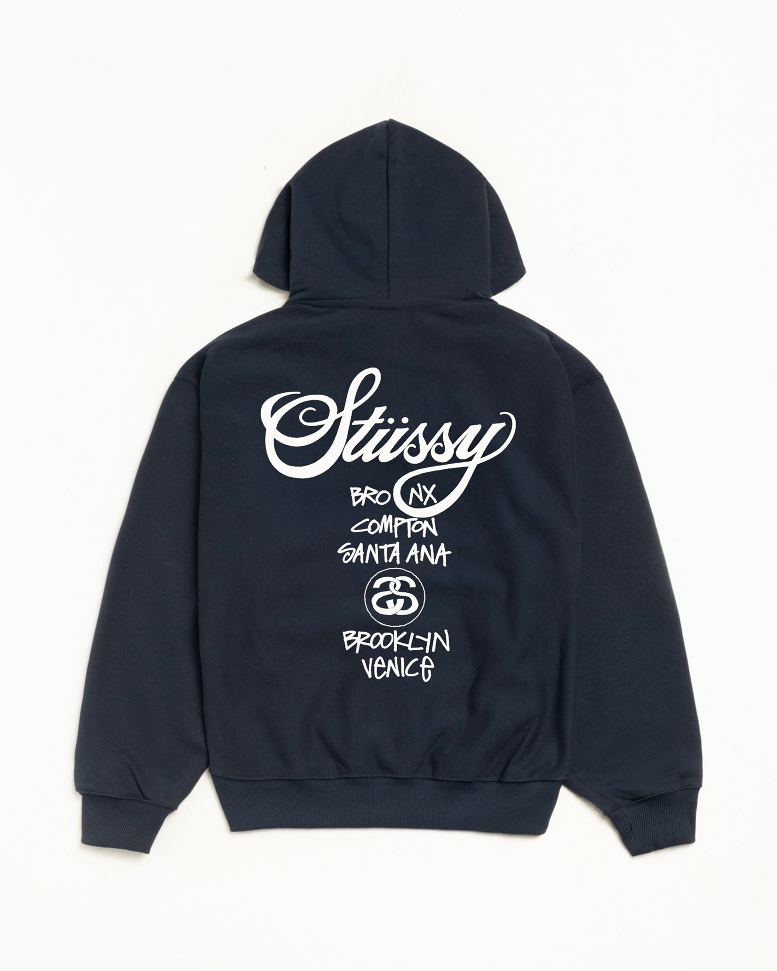 STUSSY WORLD TOUR  HOODIE - Navy 世界巡遊 深藍色