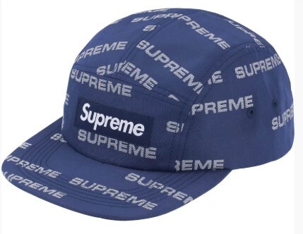 2024AW SUPREME Reflective Jacquard Camp Cap 反光 五分割帽 帽子 老帽