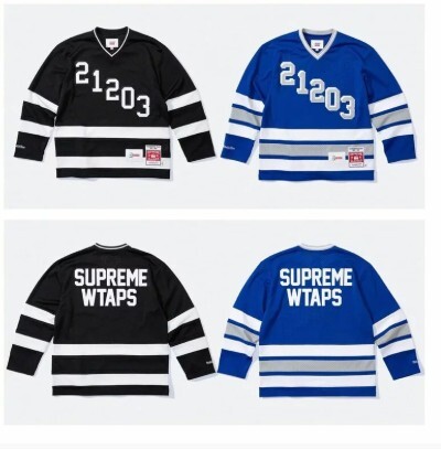 2021AW SUPREME WTAPS MITCHELL NESS HOCKEY JERSEY 聯名球衣(藍)