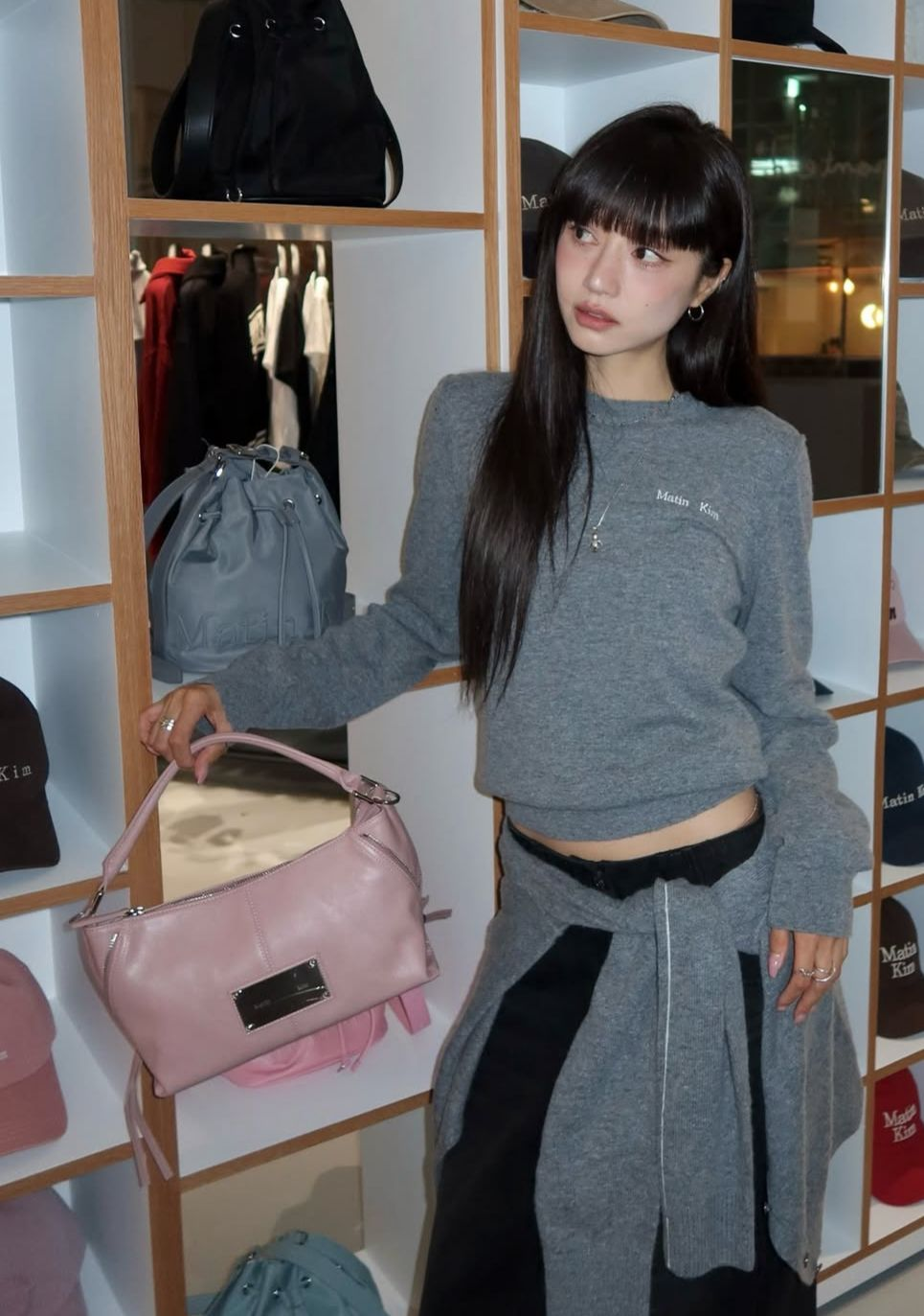 Matin Kim Side Zipper Two Way Bag(Pink)