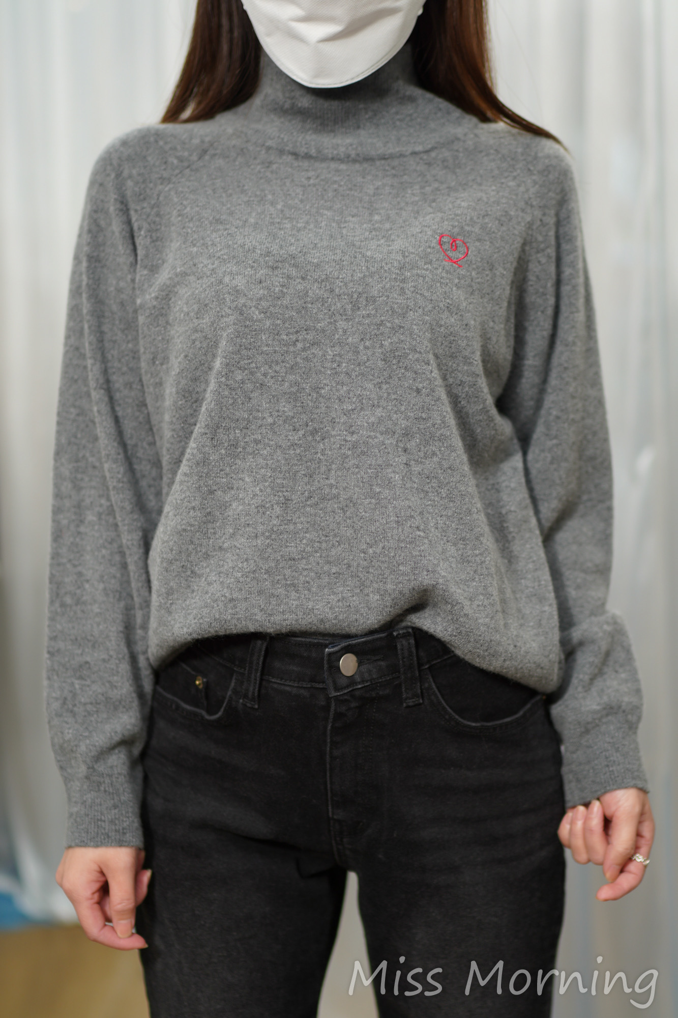 羊絨刺繡心心上衣(14952)