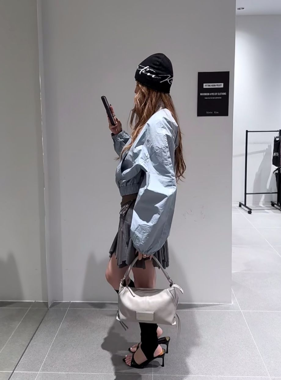 Matin Kim Side Zipper Two Way Bag(Grey)