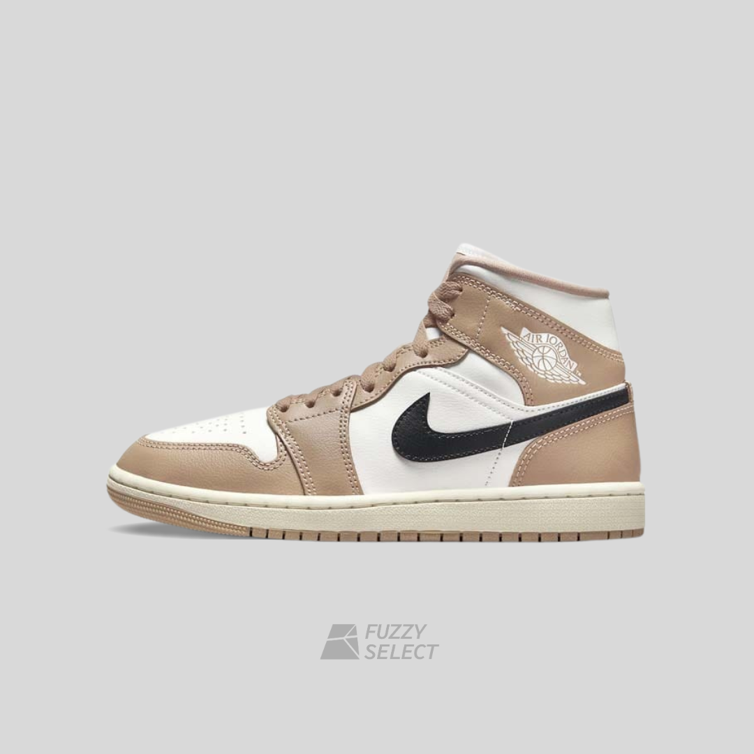 【逢甲 FUZZY】W Air Jordan 1 Mid "Desert" 沙色黑勾 沙色 BQ6472-103