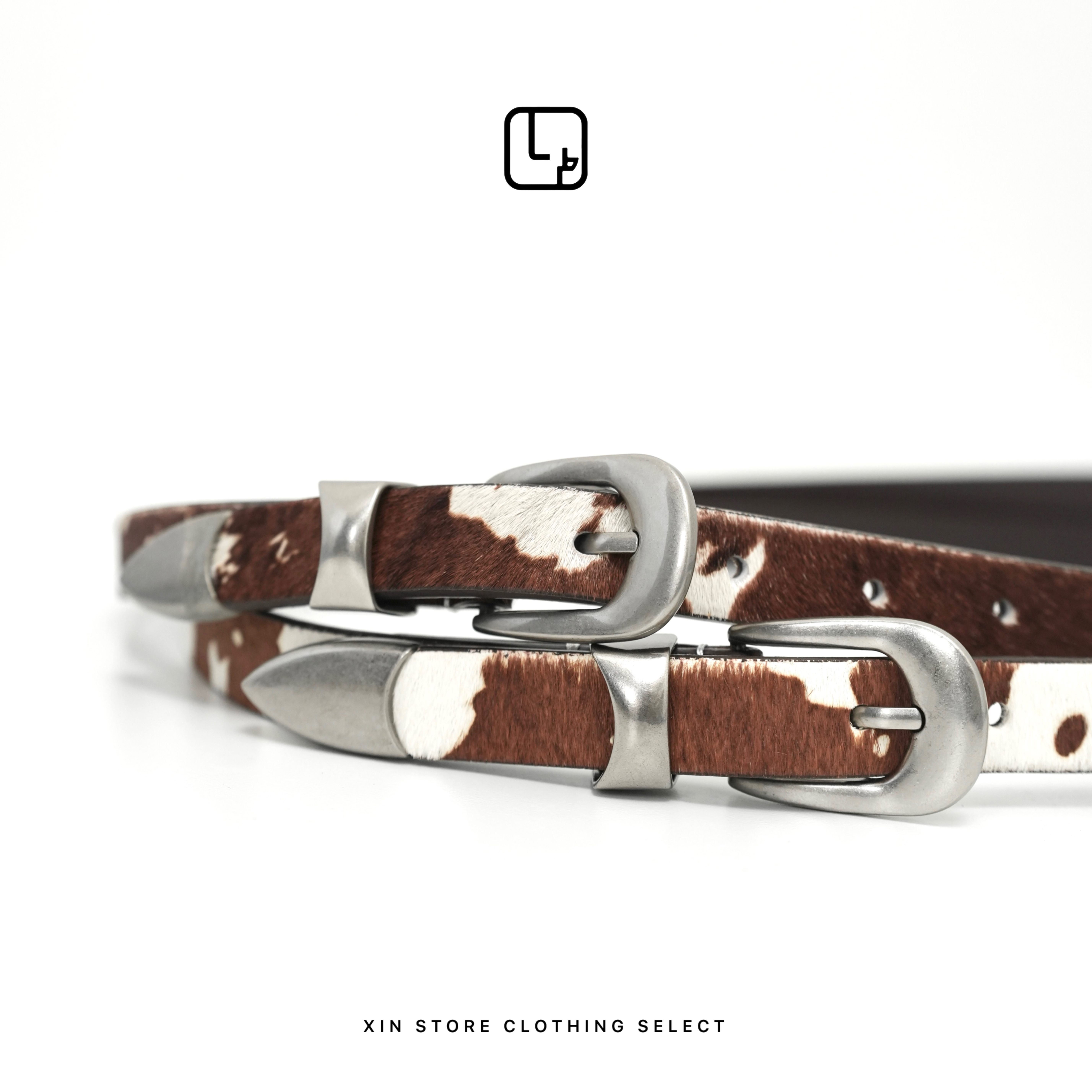 <超牛逼🐮>XIN SELECT 乳牛 馬毛 動物紋 腰帶 皮帶 兩色