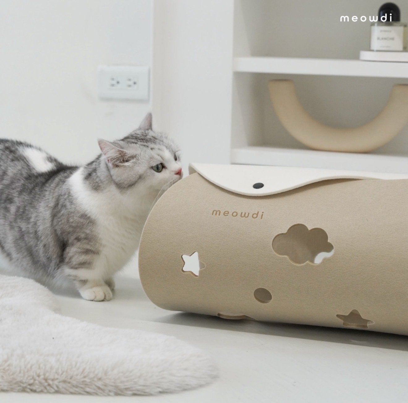 Meowdi 喵的｜天空雲朵毛氈隧道 (培茶拿鐵)