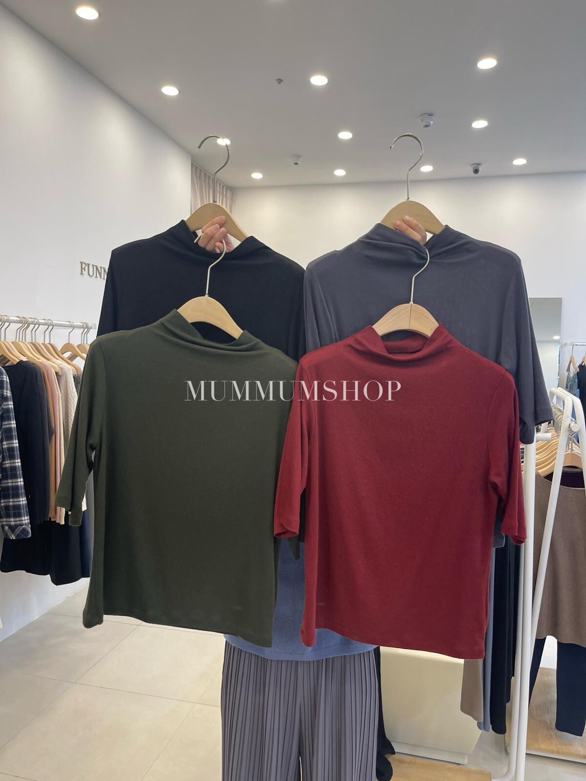 0212975a/韓國羊毛半高領短袖上衣  36-50/36-50/24