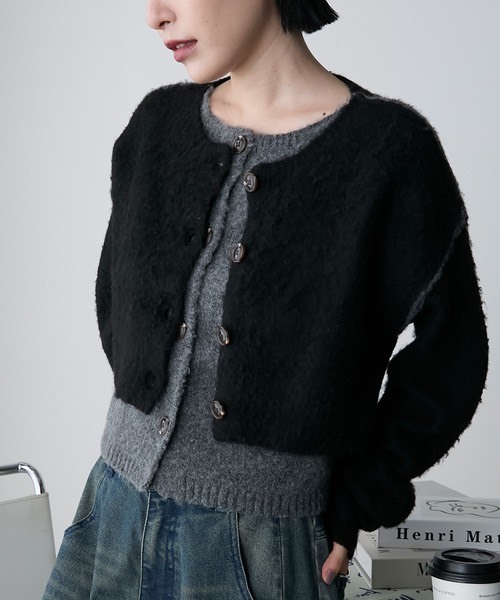 🇯🇵假兩件 短版針織上衣/外套