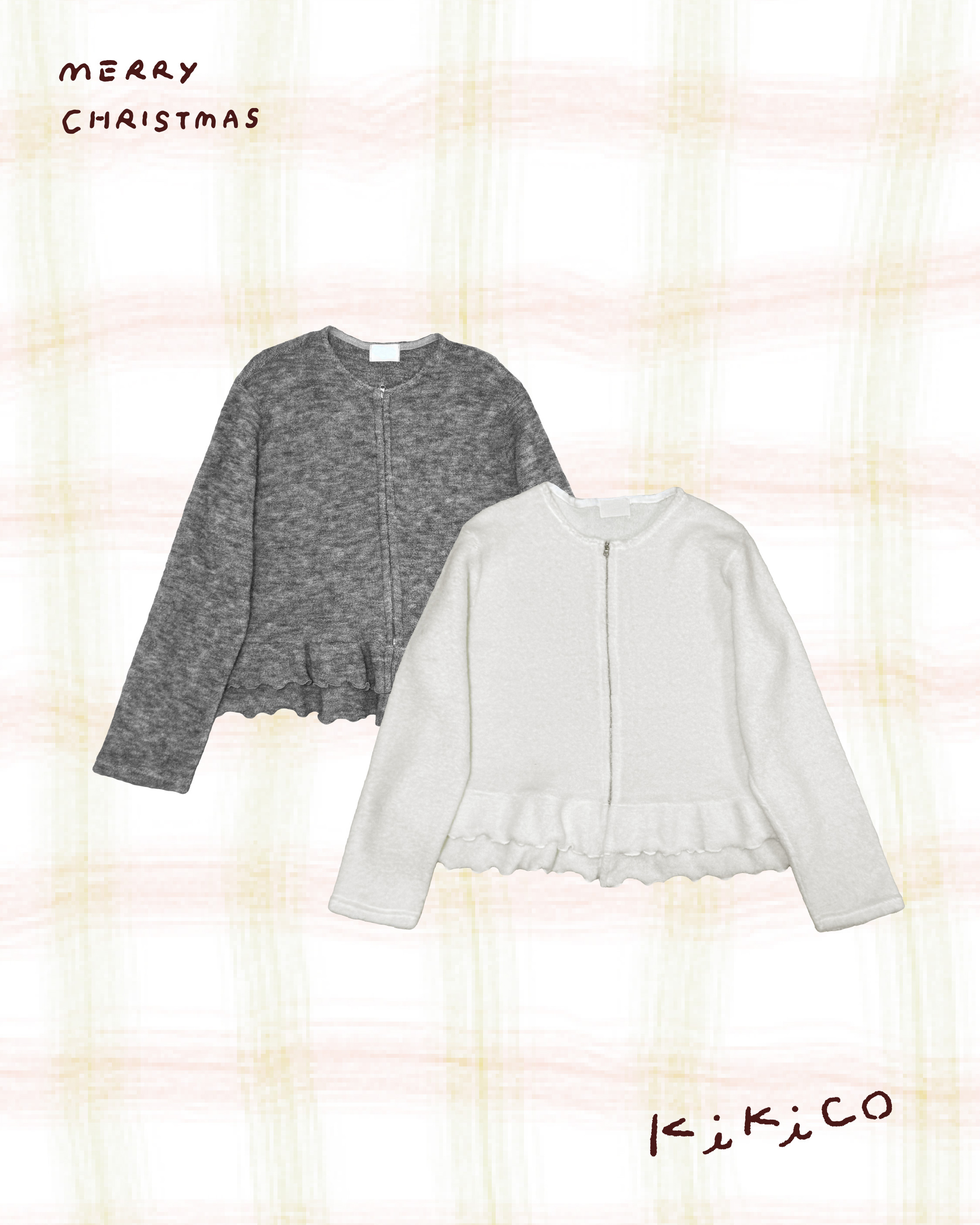 粒粒毛巾料雙層木耳底拉鍊外套