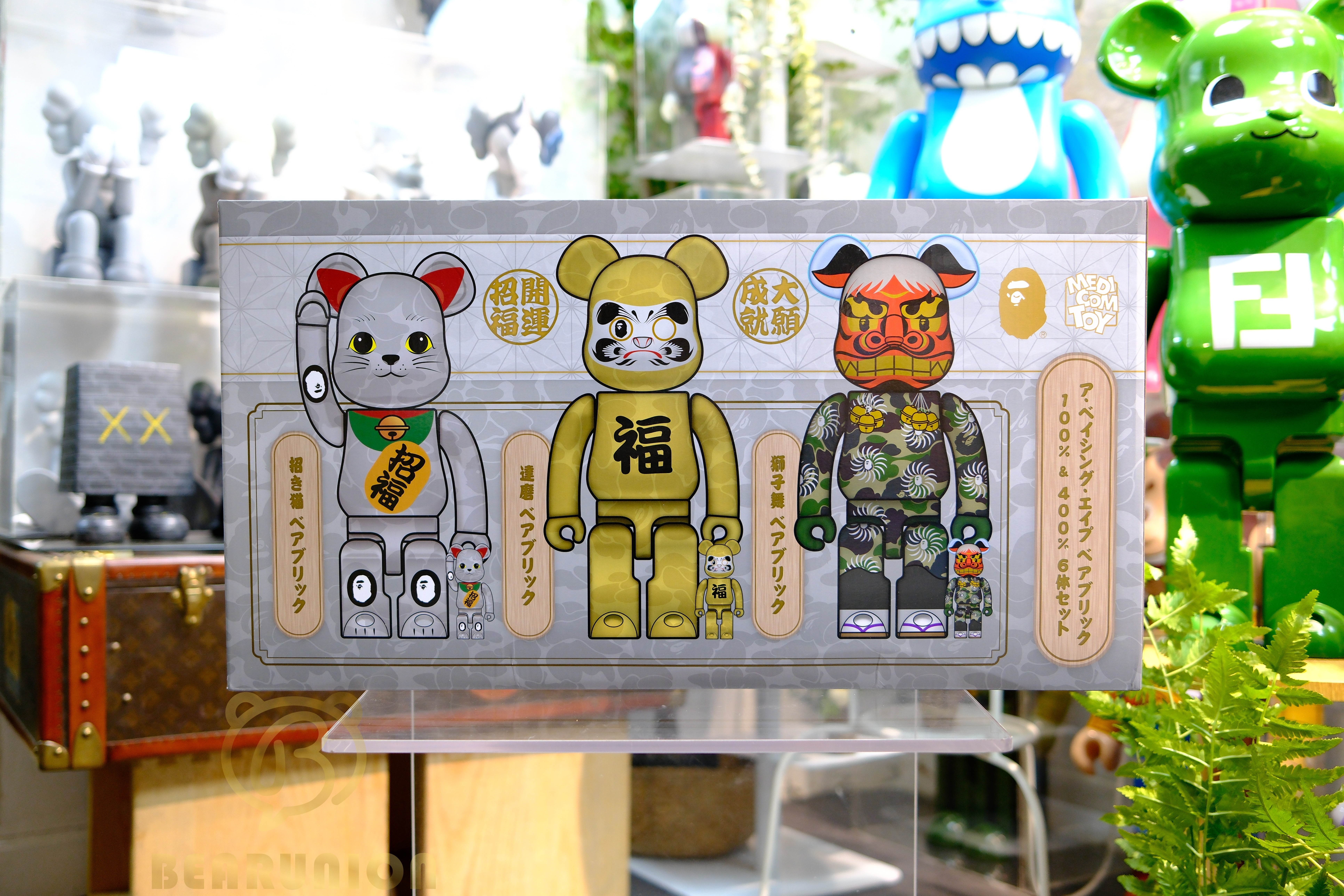 🥇現貨🥇Bearbrick 400% 100% BAPE MANEKINEKO SHISHIMAI DARUMA 招財貓