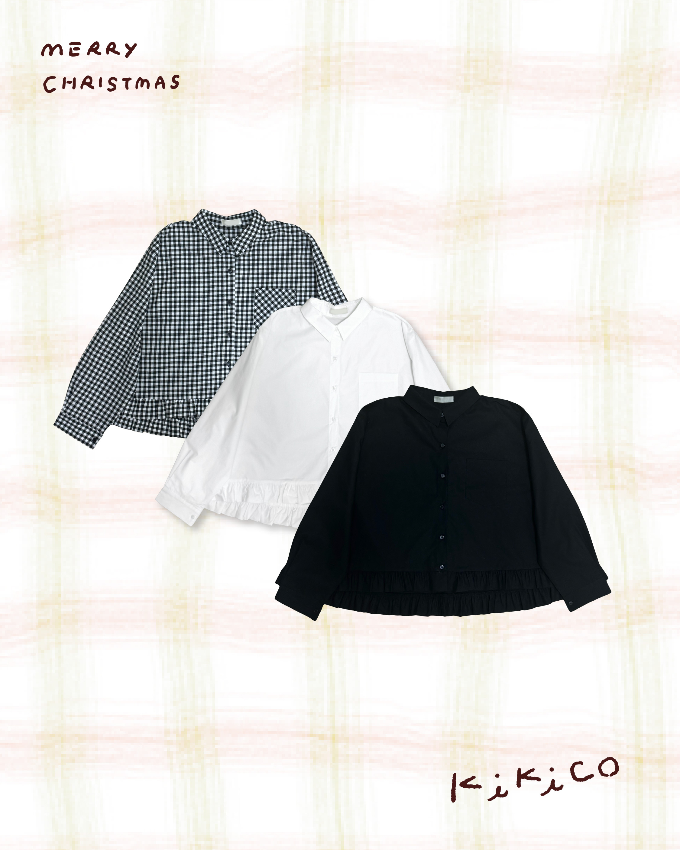 尖領傘形口袋花邊恤衫