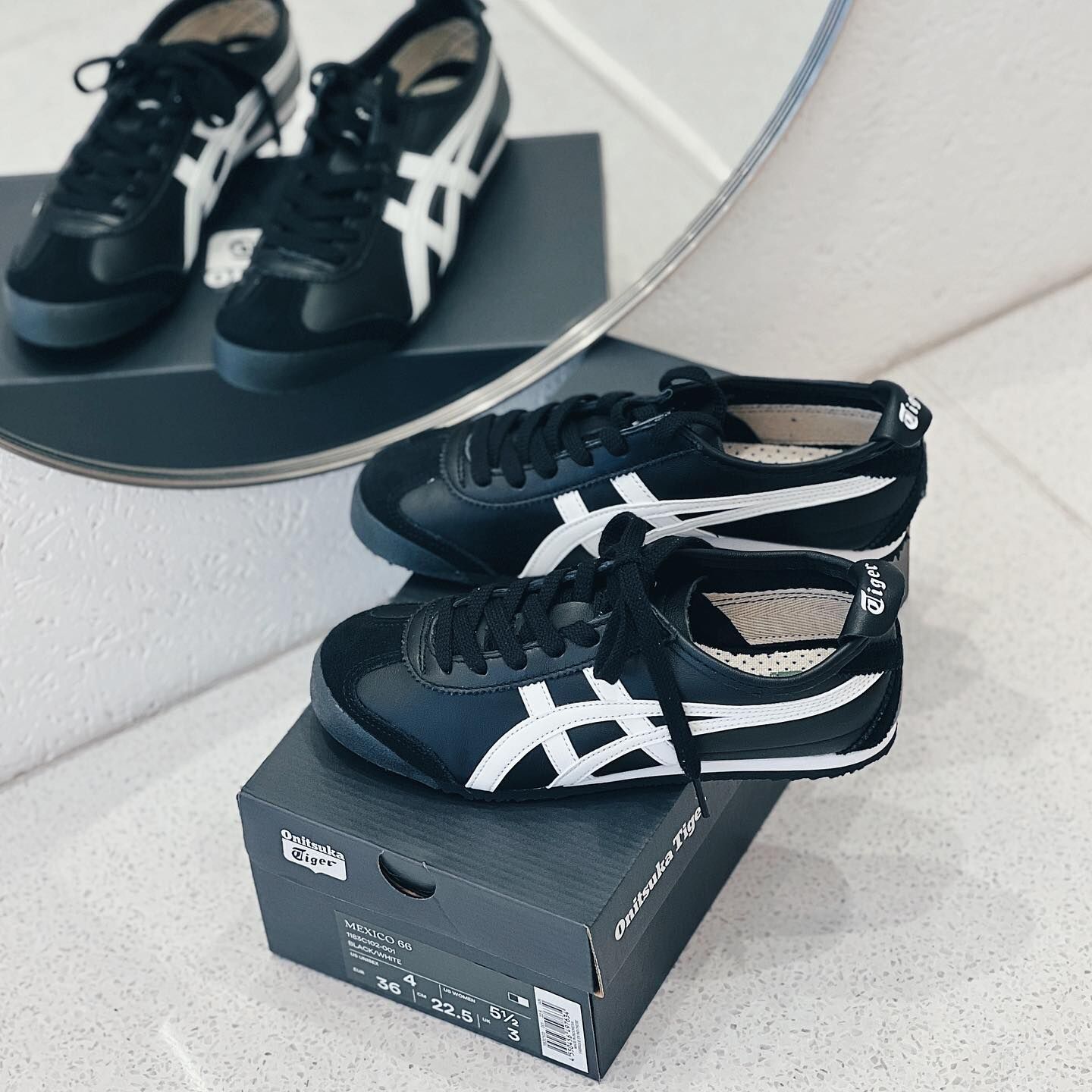 Onitsuka Tiger Mexico 66 黑色 皮革 白線 Y2K風格 鬼冢虎 11183C102-001