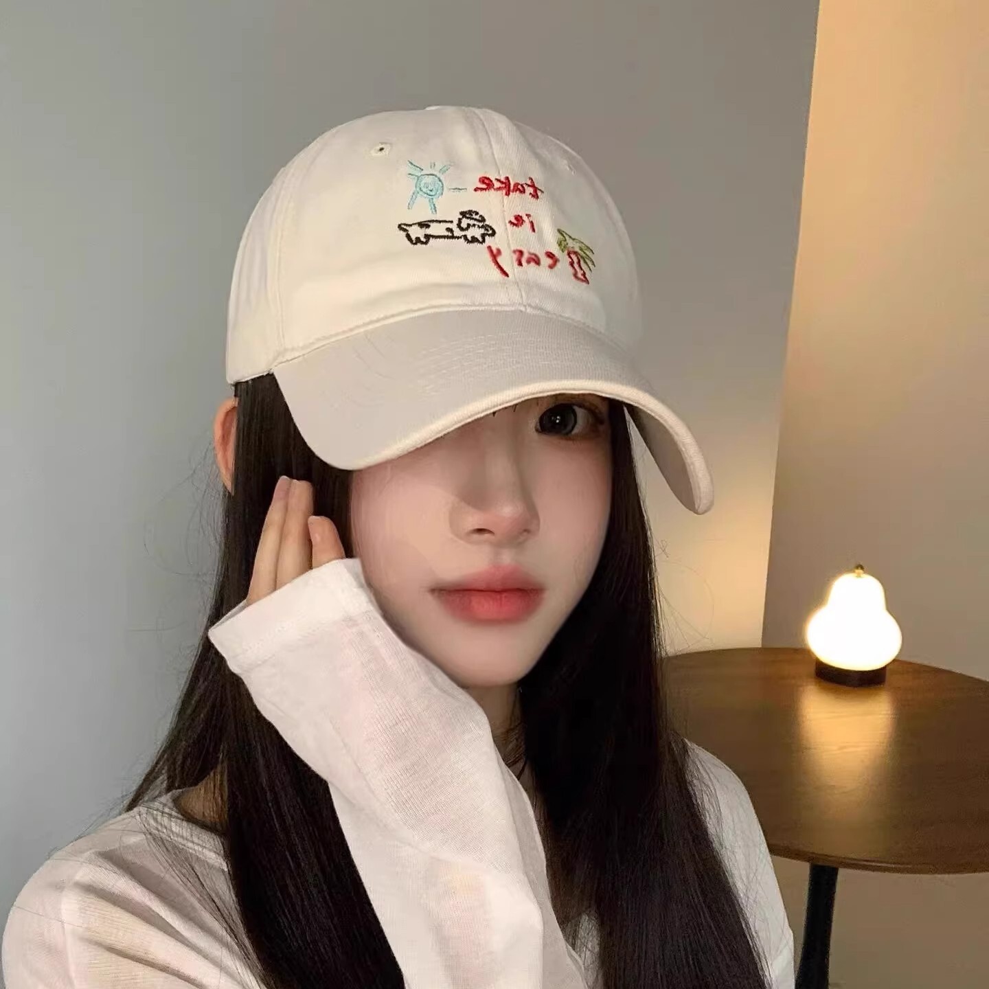 Embroidered Coconut Tree & Puppy Cap