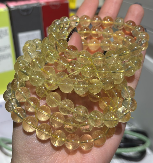 251201 - D17 9mm+竹葉青黃水晶手串