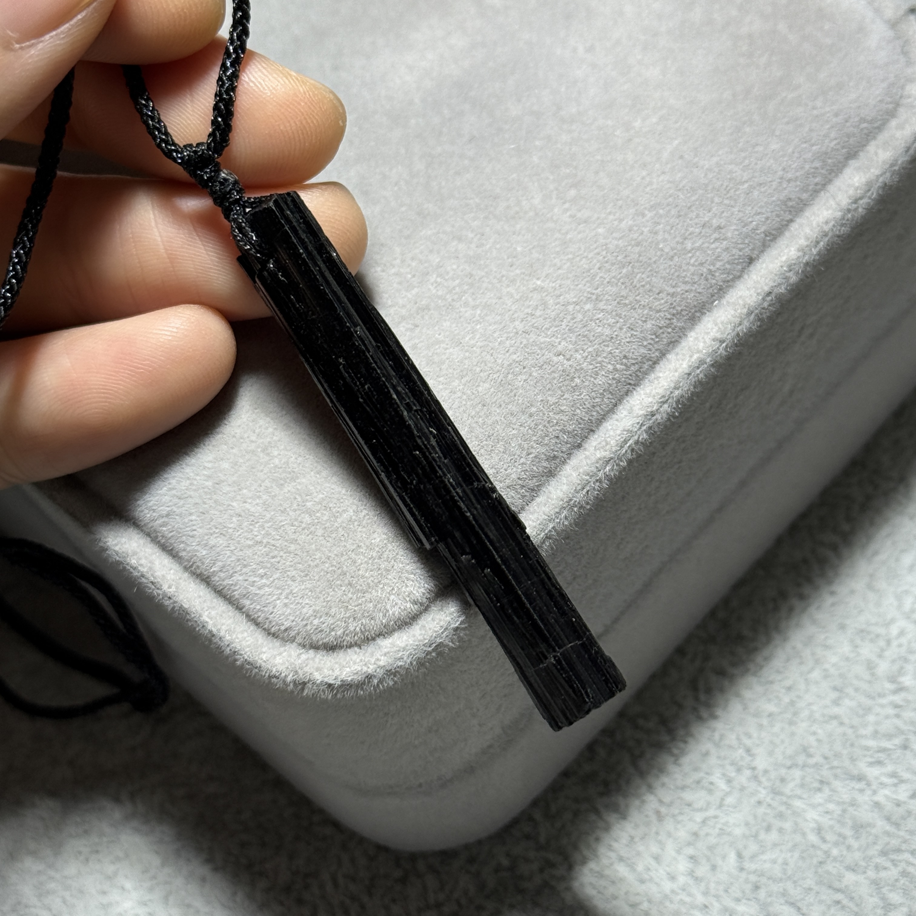 黑碧璽礦標吊墜 TRR1746