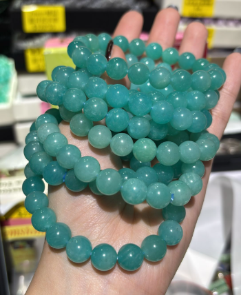 251201 - D33 10mm+ Tiffany Blue 秘魯天河石手串