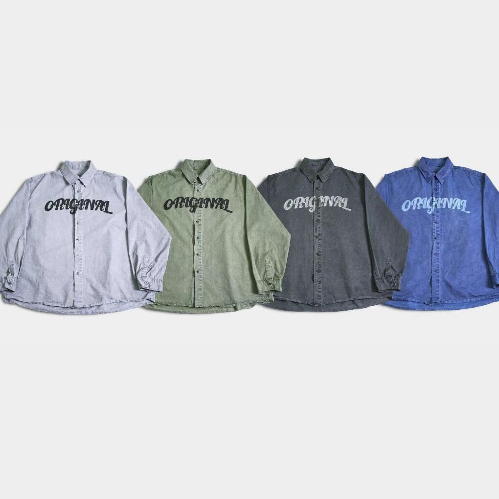 洗水英文字長袖恤衫 TAC-0304S