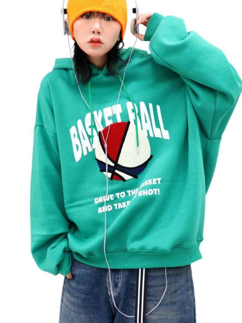 英文字圖案連帽衛衣 TAC-0310T