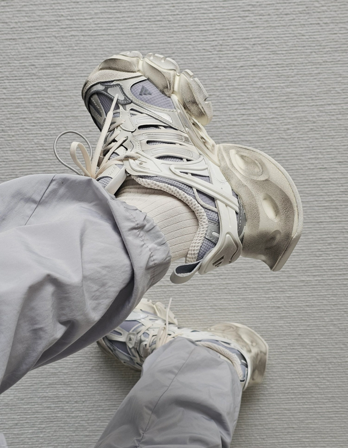 Adidas XLG Runner Deluxe 白銀色 老爹鞋 復古 做舊 厚底 增高 JS1588/預購