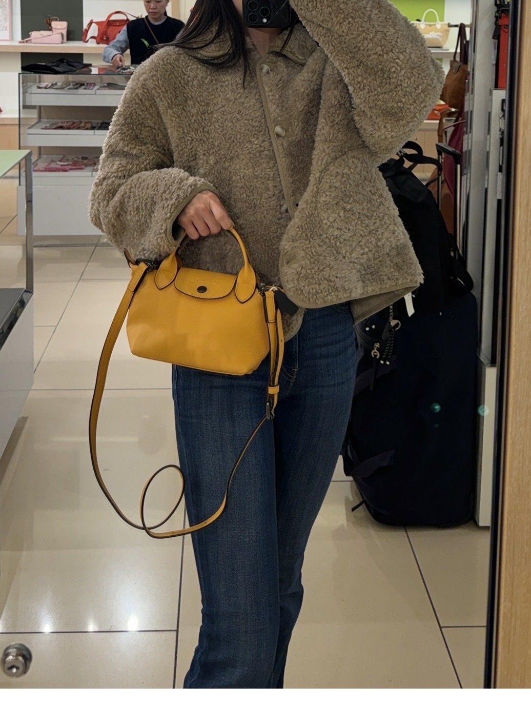 [香港現貨] Longchamp Leather Mini Tote Crossbody