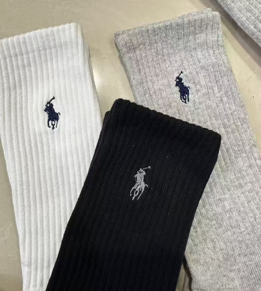 Ralph Lauren 純綿長筒襪 一套6對