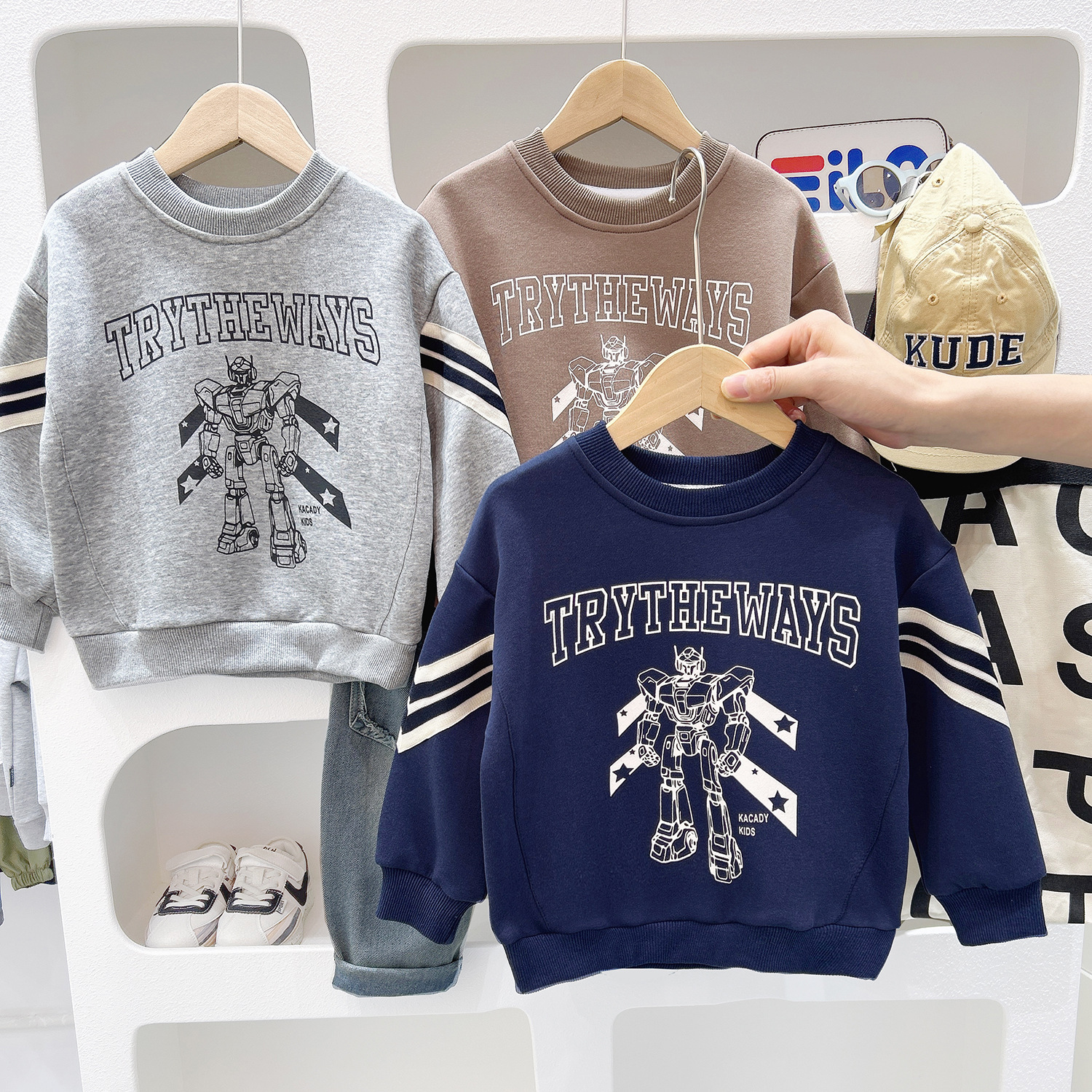 變形機器人上衣 3色 100-150cm #WY2025060301