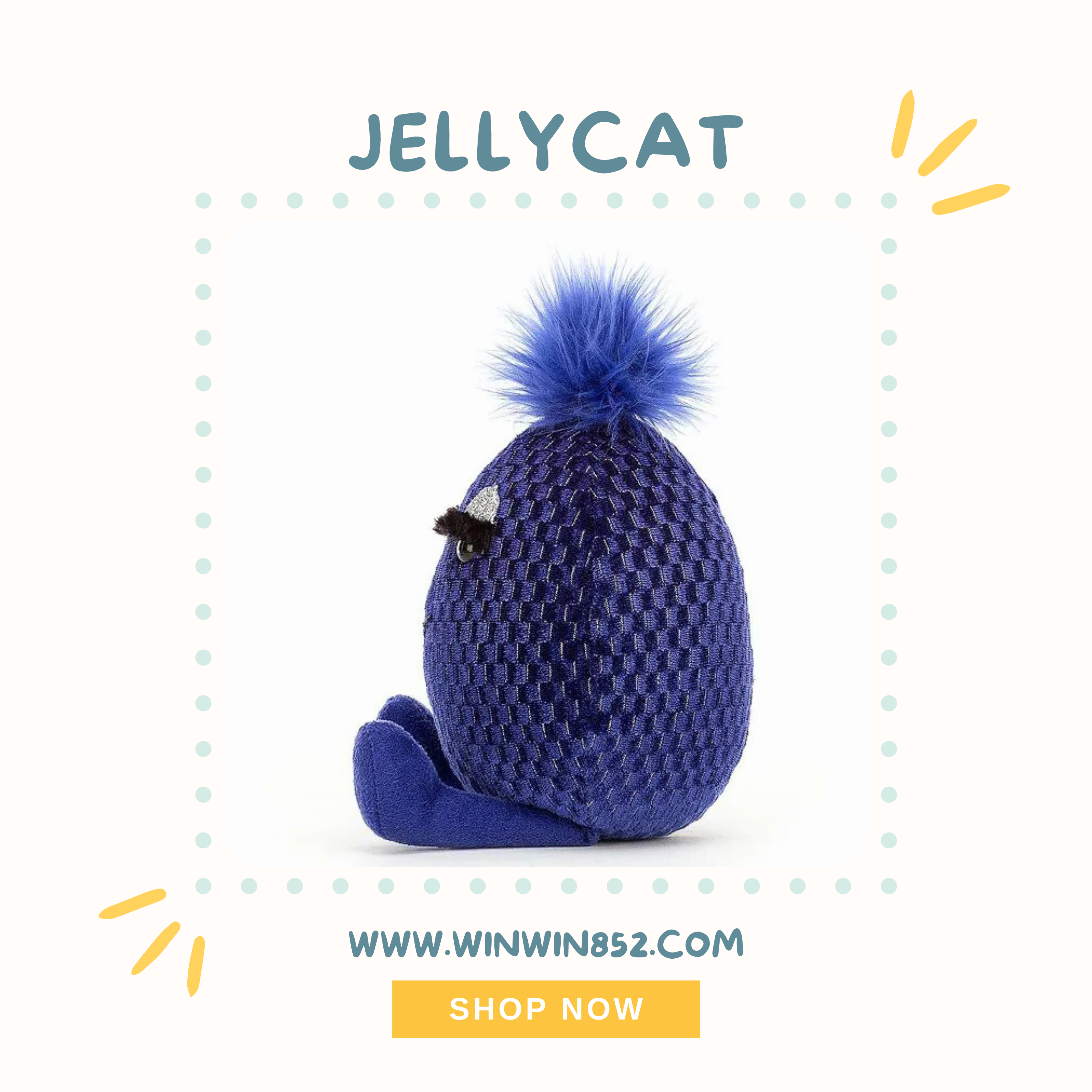 Jellycat Fabbyegg Sapphire