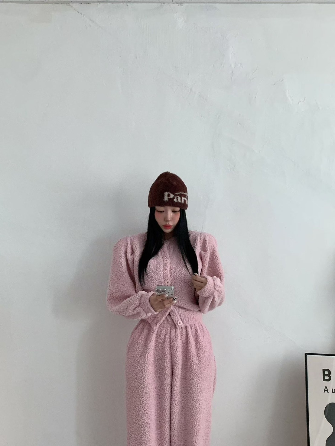 抓絨公主袖上衣  縮腿褲(分售)