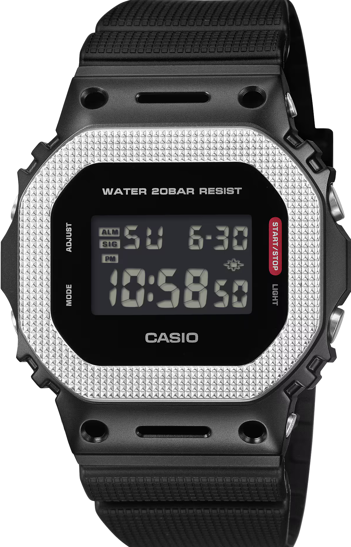 萬年鐘錶 - G-SHOCK  經典復古潮流不鏽鋼金屬系列電子錶  GM-5600BM-1 錶徑 : 43.2 mm