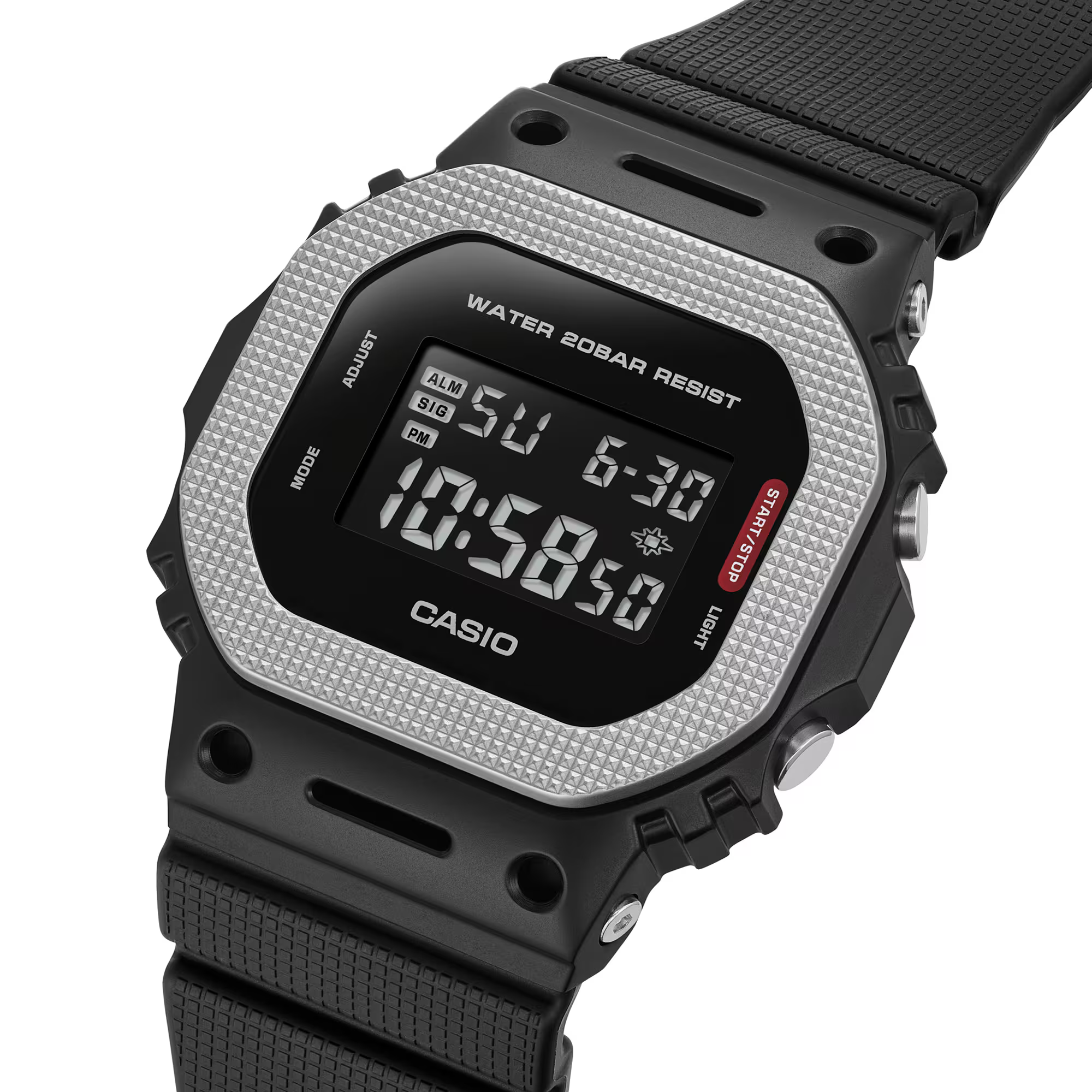 萬年鐘錶 - G-SHOCK  經典復古潮流不鏽鋼金屬系列電子錶  GM-5600BM-1 錶徑 : 43.2 mm