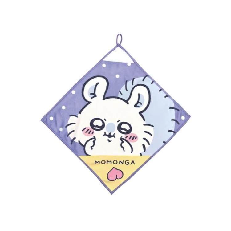 吉伊卡哇 Chiikawa 擦手巾 方巾 小桃鼠 紫色 35x35cm