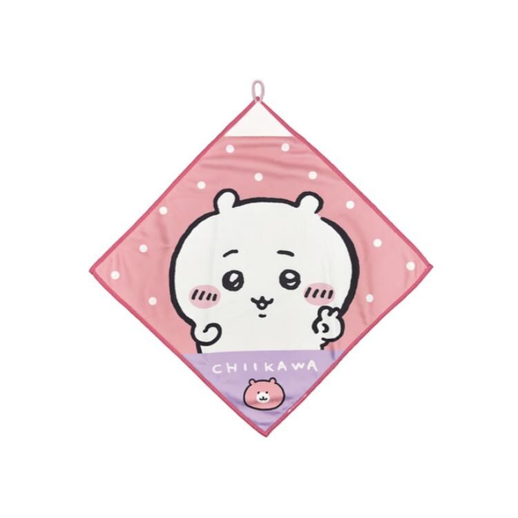 吉伊卡哇 Chiikawa 擦手巾 方巾 吉伊 粉色 35x35cm