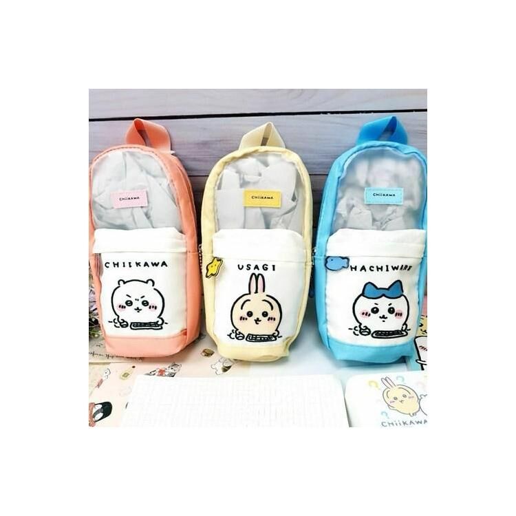 吉伊卡哇 Chiikawa 掛式雙層萬用袋 小物收納 外出掛包 粉色 吉伊