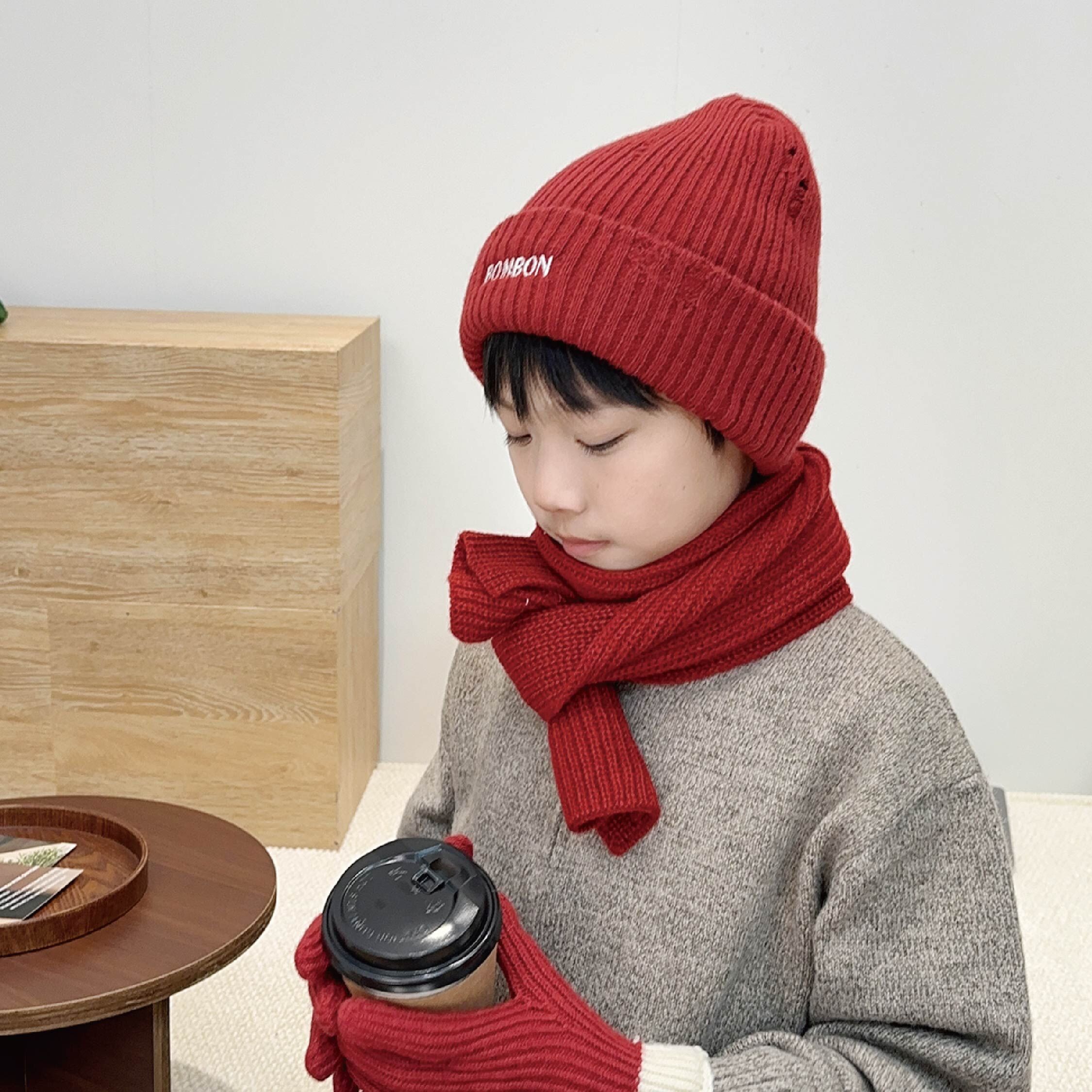 【JA1552】美式雙層厚針織毛帽＊二色